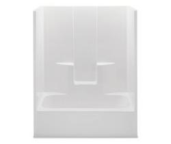 60 in. x 33-1/4 in. Tub & Shower Unit in White with Left Drain