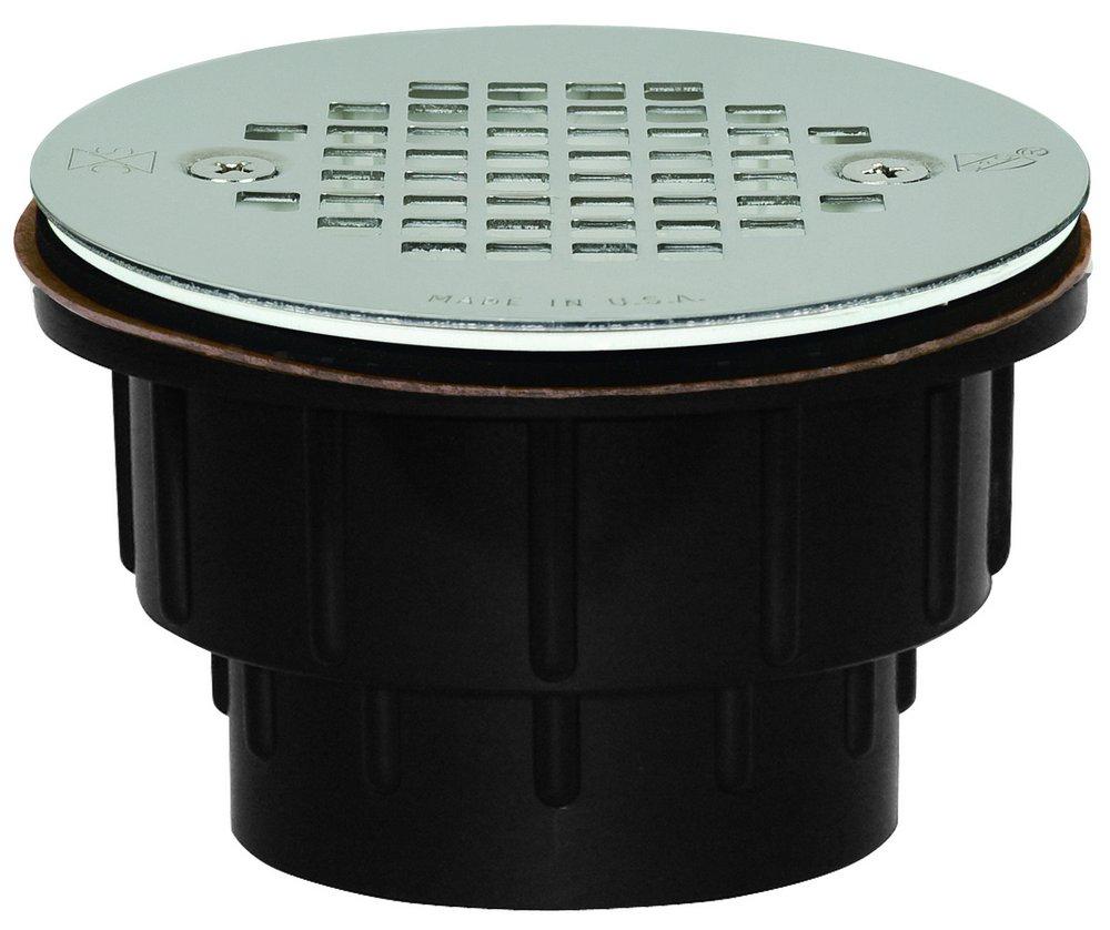 Sioux Chief Black Hub Plastic White Shower Drain 