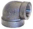 1 x 1/2 in. Threaded 300# Domestic Black Malleable Iron 90 Degree Elbow