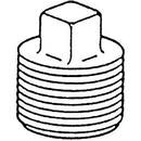 2-1/2 in. Threaded 150# 304L Stainless Steel Square Plug