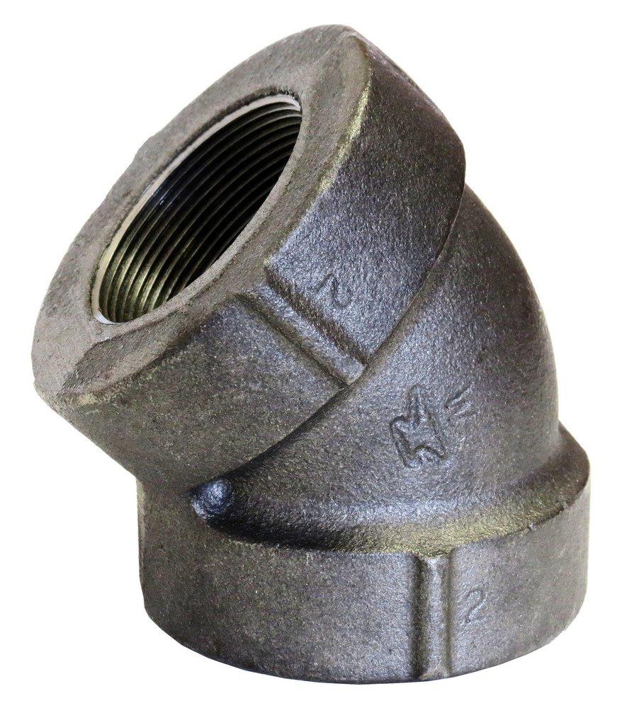 NPS 250# Black Cast Iron 45 Degree Elbow 