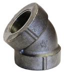 NPS 250# Black Cast Iron 45 Degree Elbow 