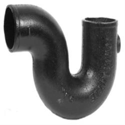 3 in. No-Hub Cast Iron P-Trap with 1/2 in Tap in Heel