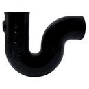 Black No-Hub Cast Iron P-Trap with Iron Pipe Thread Tap on Pipe Inch Heel 