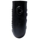 Black No-Hub Cast Iron P-Trap with Iron Pipe Thread Tap on Pipe Inch Heel 