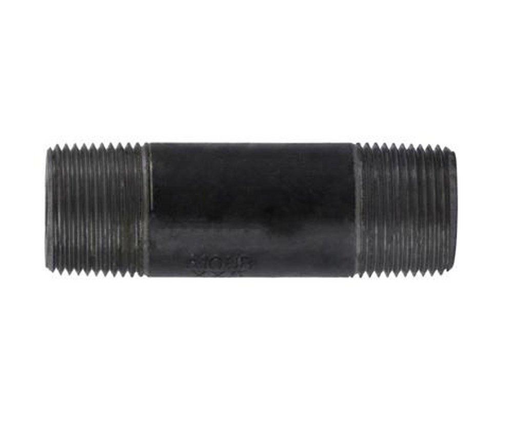 1/8 in. NPT Schedule 40 Domestic Black Carbon Steel Seamless Nipple 