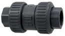 Chemtrol Dark Grey Plastic Socket Weld x Threaded Ball Check Valve 