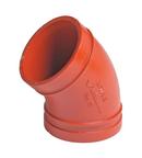 2 in. Grooved Painted 45 Degree Ductile Iron Elbow