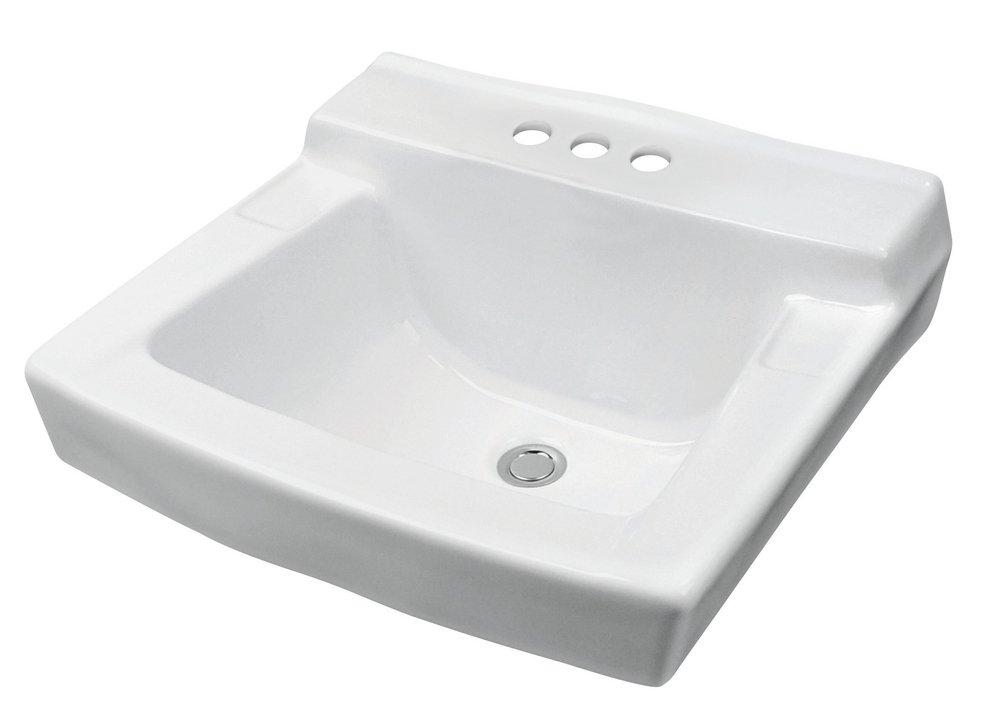 Gerber Plumbing White Wall Mount Bathroom Sink 