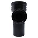Black Spigot x Hub Single Valve Cast Iron Sanitary Reducing Tee 