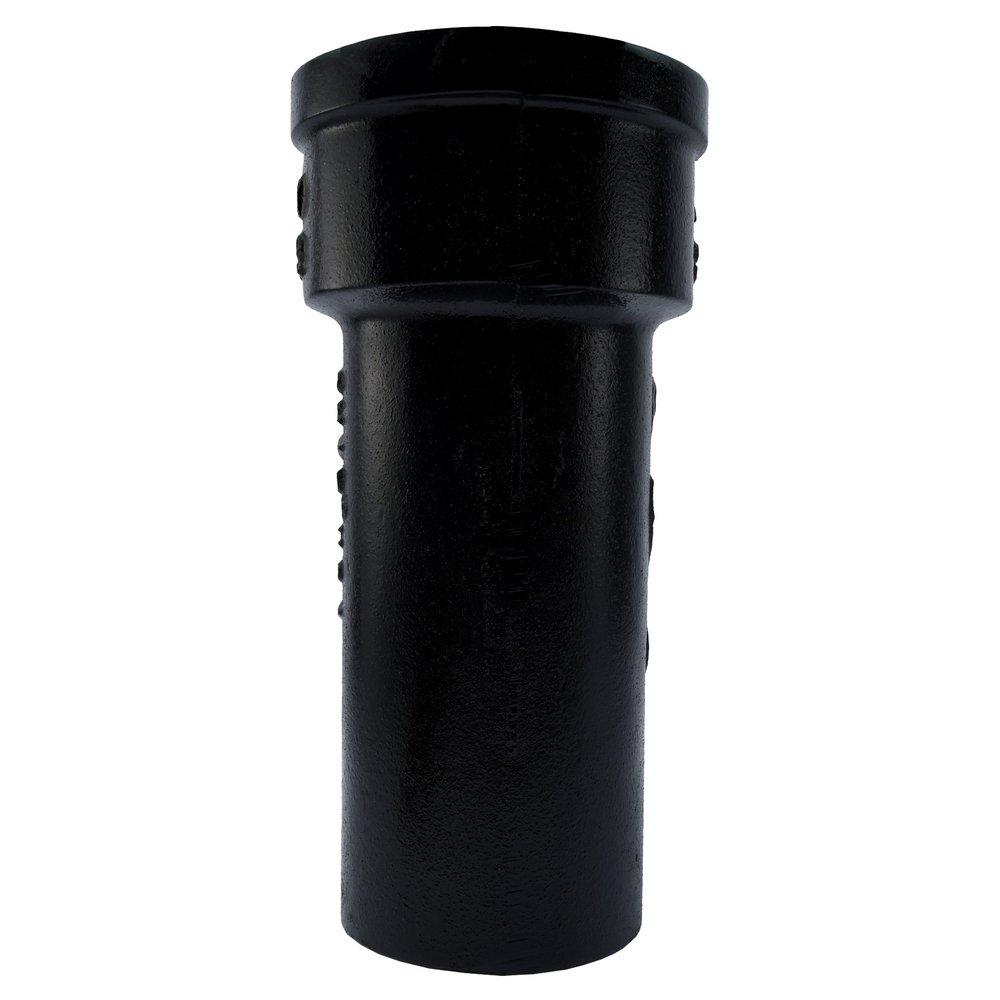 Black Spigot x Hub Single Valve Cast Iron Sanitary Reducing Tee 