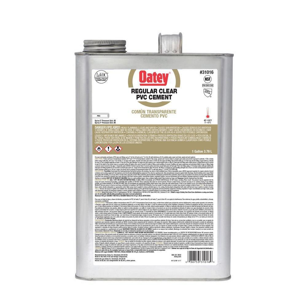 Oatey® Clear Regular Set Plastic Clear Pipe Cement 