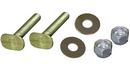1/4 in. x 3-1/2 in. Brass Plated Steel Closet Bolts with Round Steel Washers and HEX Steel Nuts