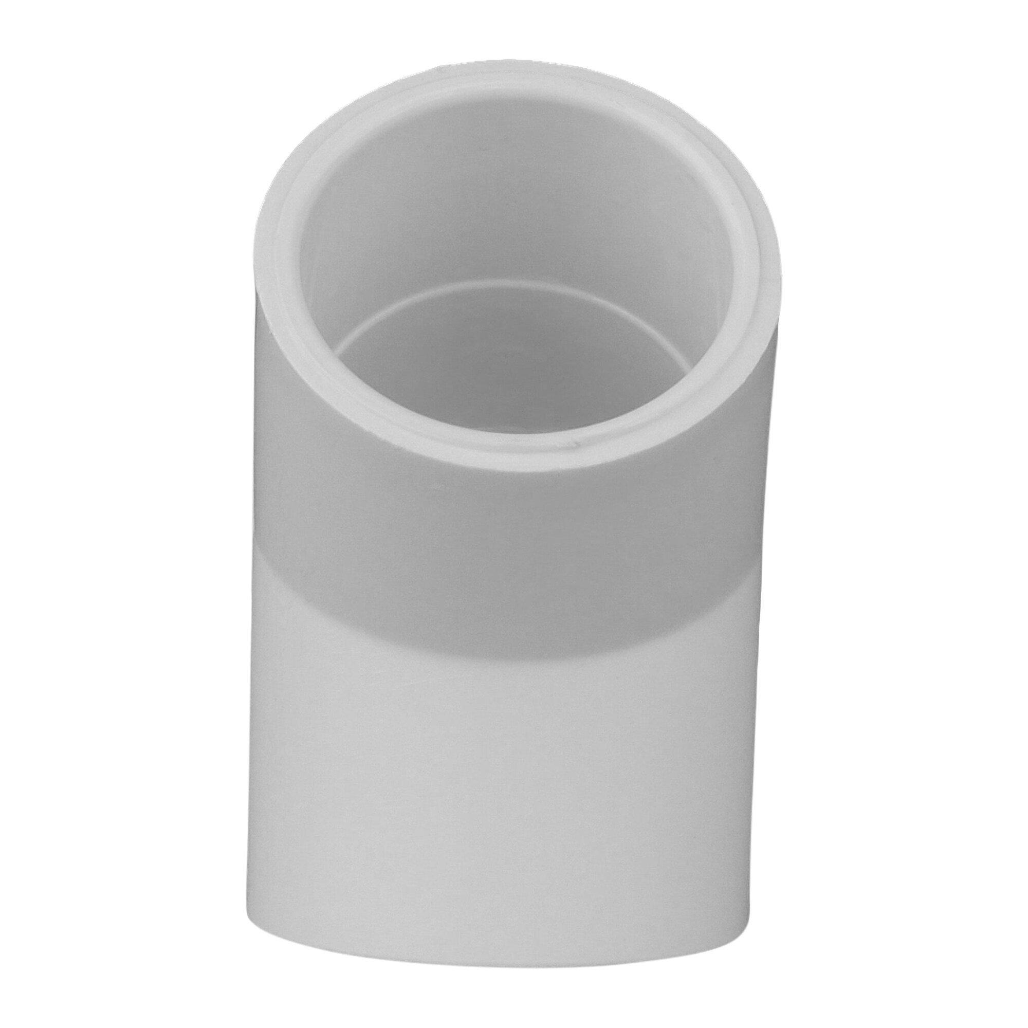 White Socket Weld 45 Degree Schedule 40 Plastic Elbow 