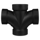 Black ABS DWV Double Sanitary Tee 