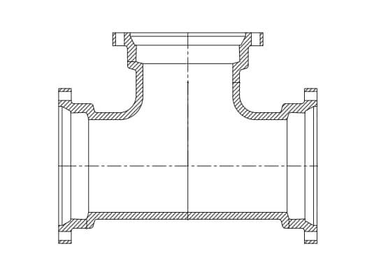 Tyler Union Flanged Ductile Iron Tee 
