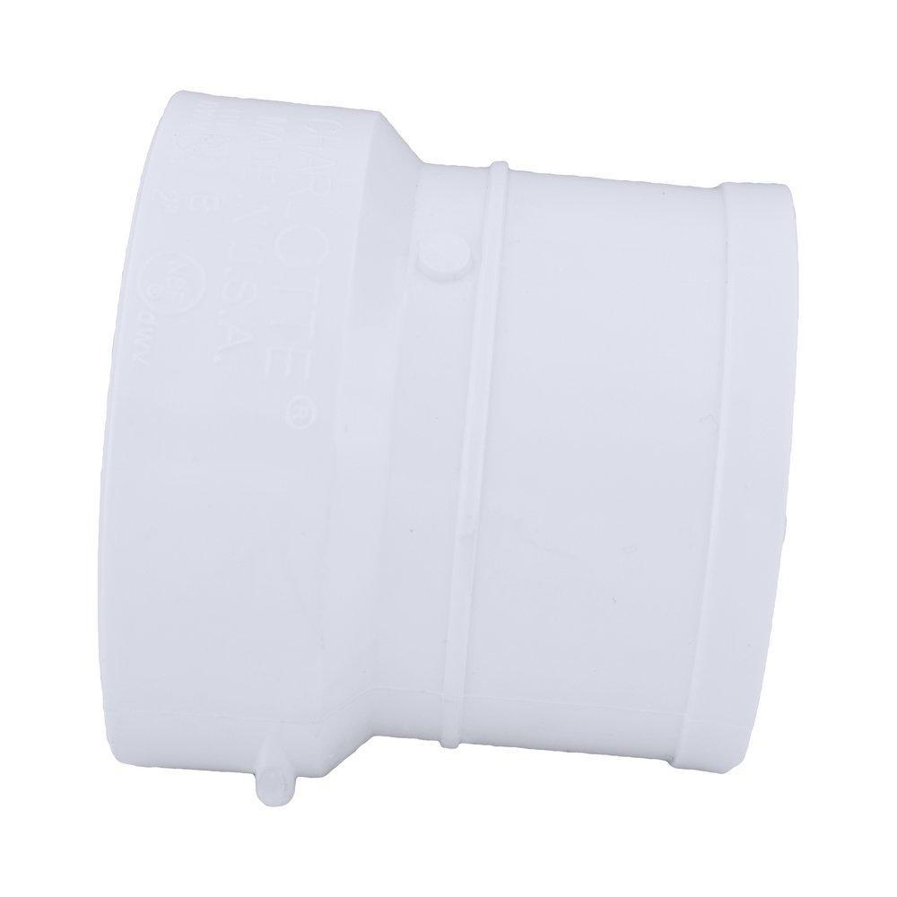 White PVC DWV No-Hub Adapter 