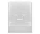 60 in. x 33-1/4 in. Tub & Shower Unit in White with Right Drain