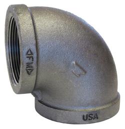 1-1/2 in. Threaded 150# Black Malleable Iron 90 Degree Elbow