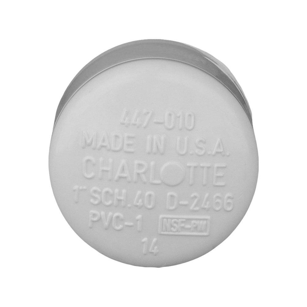 White PVC Schedule 40 Cap 