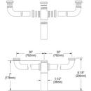 Elkay Chrome 30 in. Waste Drain Connection for 3-Compartment Sink with Center Outlet in Polished Chrome 