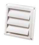 Deflecto White 6 in. White Louvered Hood 