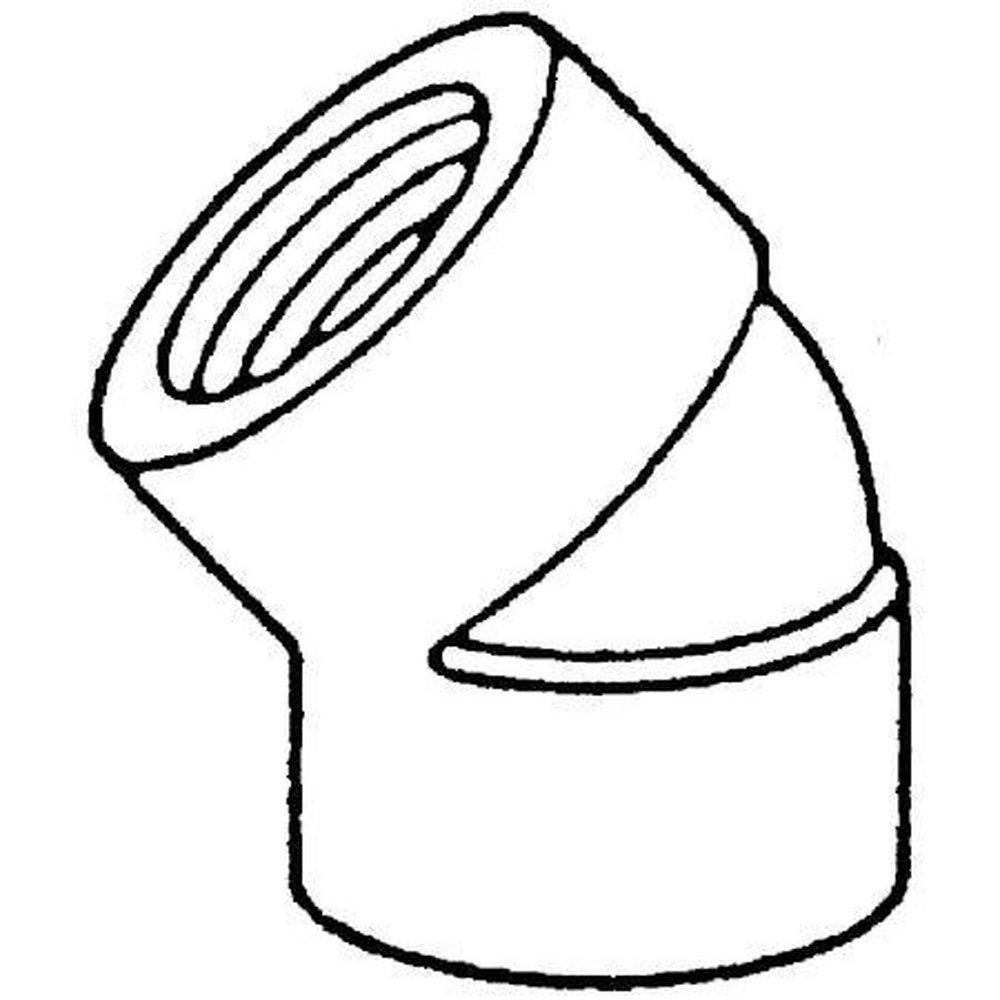 Threaded 316L Stainless Steel 45 Degree Elbow 