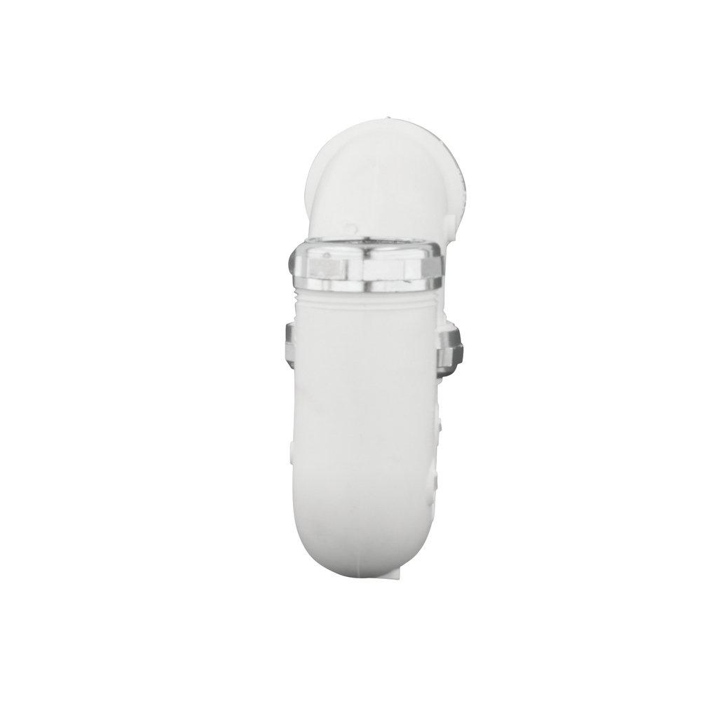 White PVC DWV Male Trap Adapter with Washer & Chrome Nut 