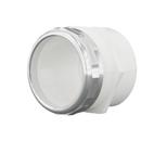 White PVC DWV Male Trap Adapter with Washer & Chrome Nut 