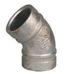 5 in. Grooved Galvanized 45 Degree Elbow