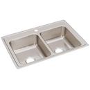 33 x 22 in. 1 Hole Stainless Steel Double Bowl Drop-in Kitchen Sink in Lustrous Satin