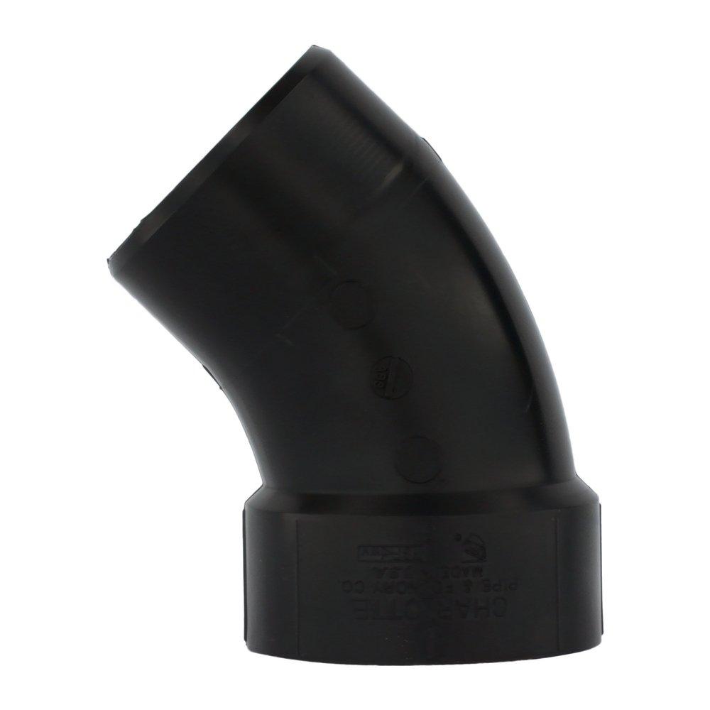 Black ABS DWV 45&deg; Street Elbow 