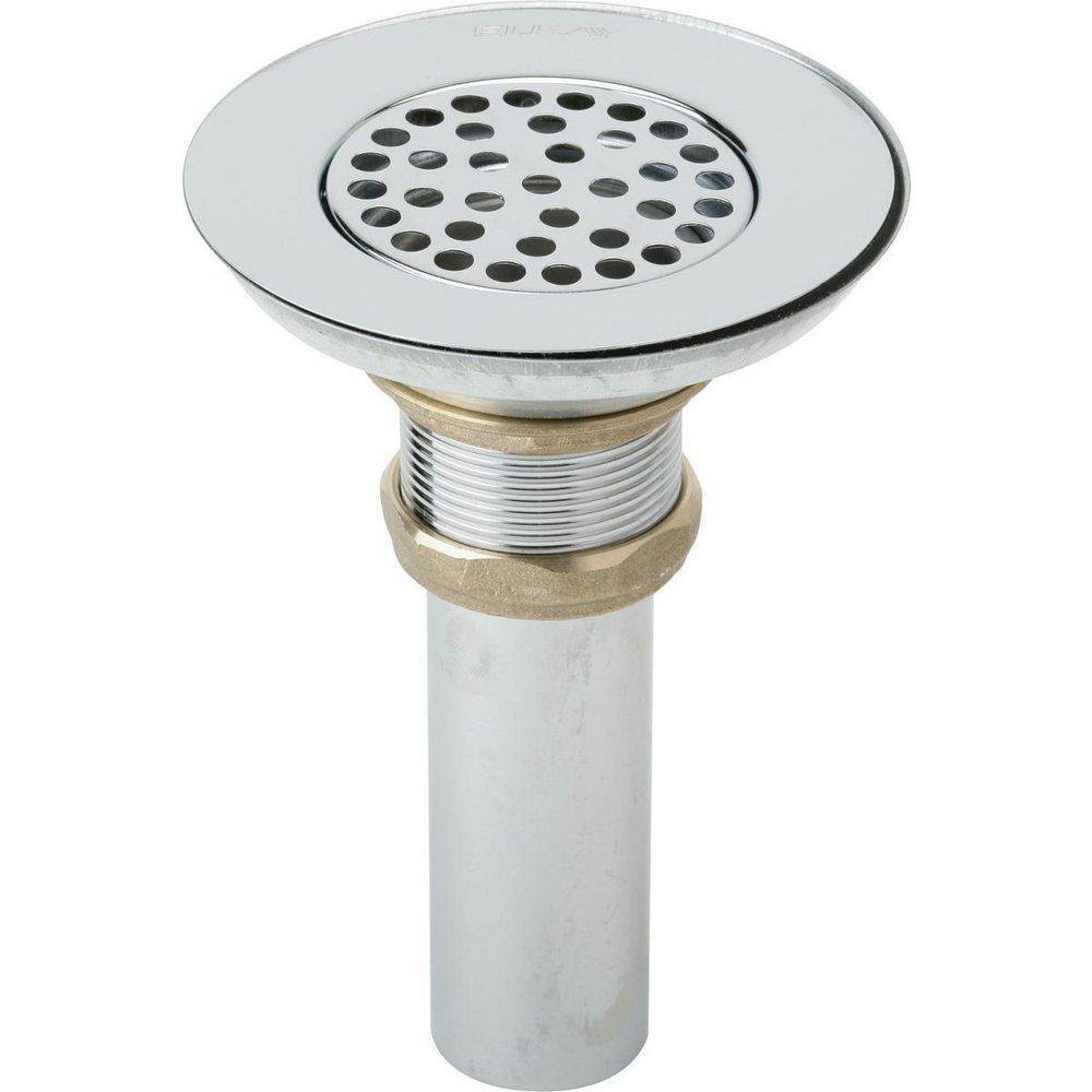 Elkay Polished Stainless Steel 3- 1/2 in. Drain Fitting with Grid Strainer 