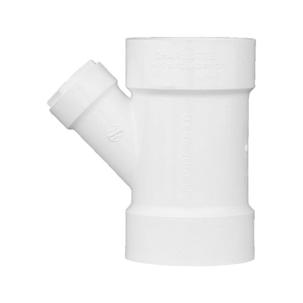 White PVC DWV Wye 