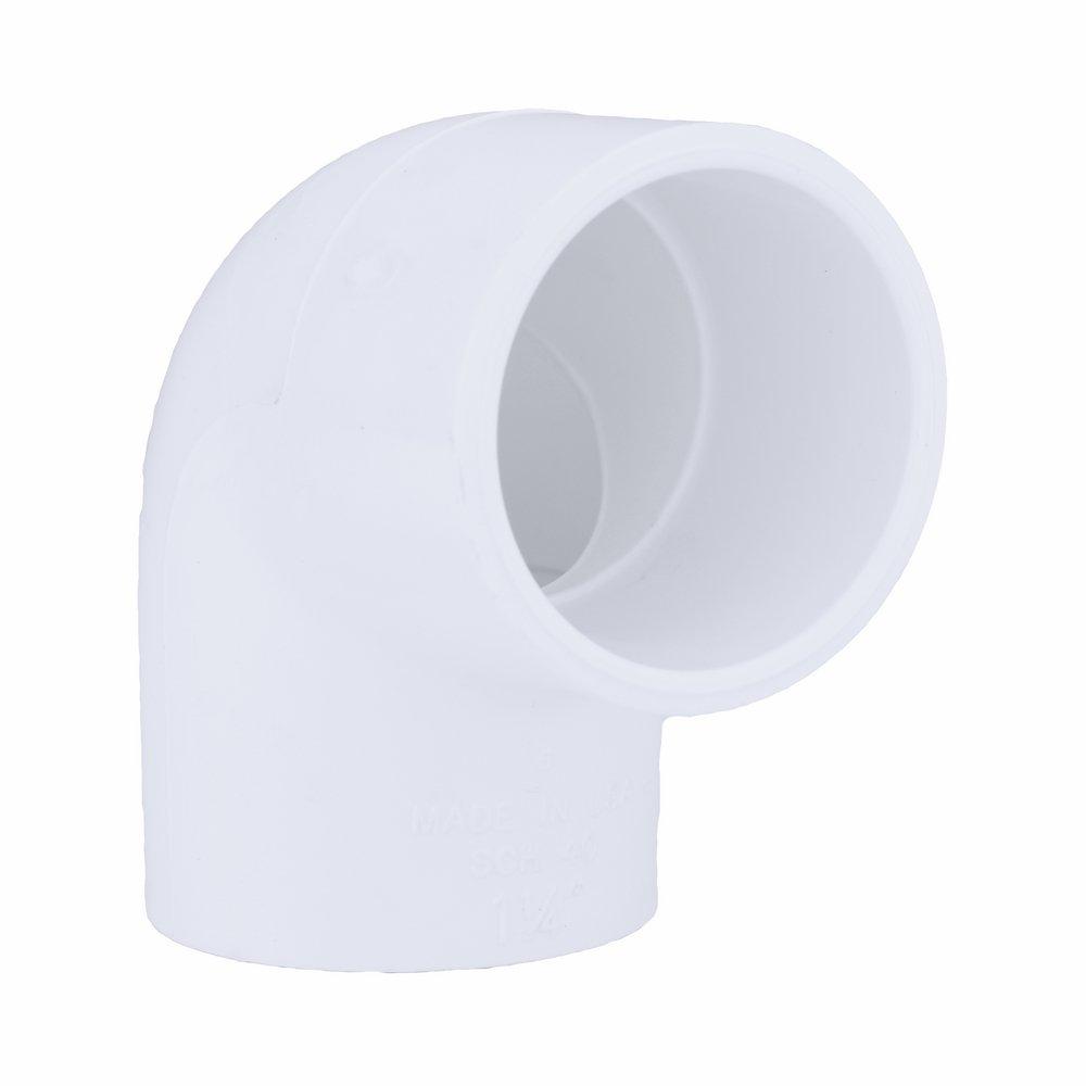 White PVC Schedule 40 90&deg; Elbow 