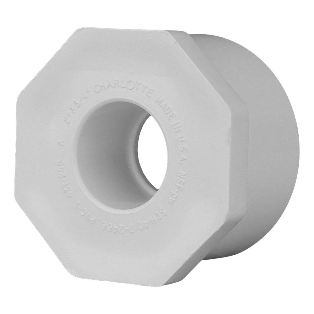 White PVC Schedule 40 Bushing 