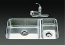 29 x 16 in. 2-Bowl Undercounter Kitchen Sink Stainless Steel