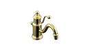 1-Hole Deckmount Lavatory Faucet with Single Lever Handle in Vibrant Polished Brass