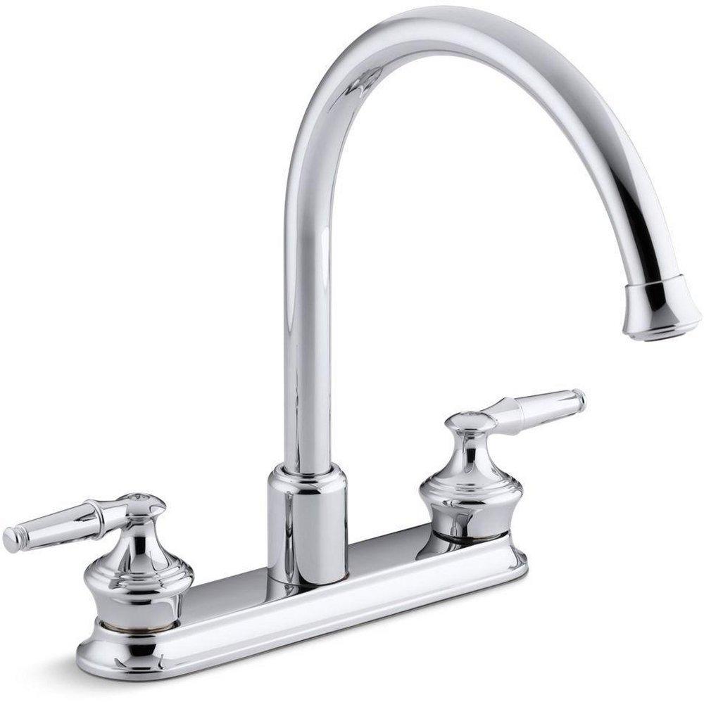 KOHLER Polished Chrome Two Handle Kitchen Faucet 