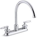 KOHLER Polished Chrome Two Handle Kitchen Faucet 
