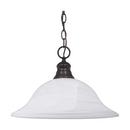 1 Light 100W 16 in. Alabaster Glass Pendant Old Bronze