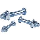 4 x 1-1/8 in.-7 Plated Oval Head Track Head Bolt and Nut