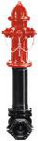 Mueller Company Red and Polished Nickel Mechanical Joint Assembled Fire Hydrant 