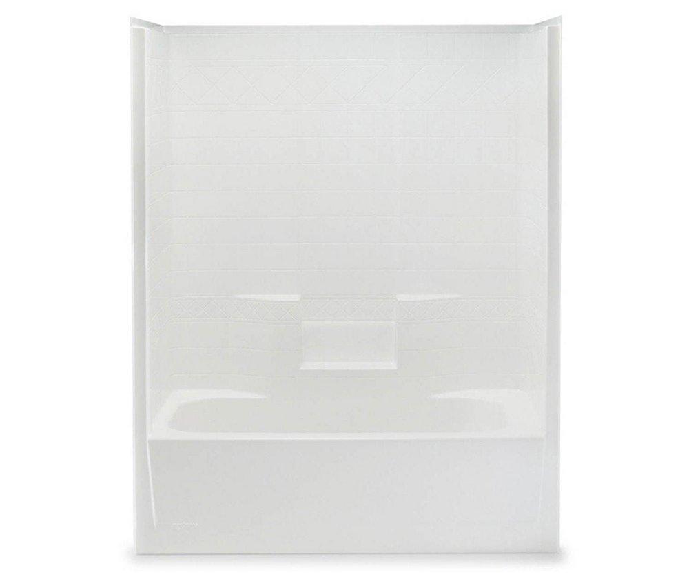 Aquatic White 60 x 33-1/4 in. Tub & Shower Unit 