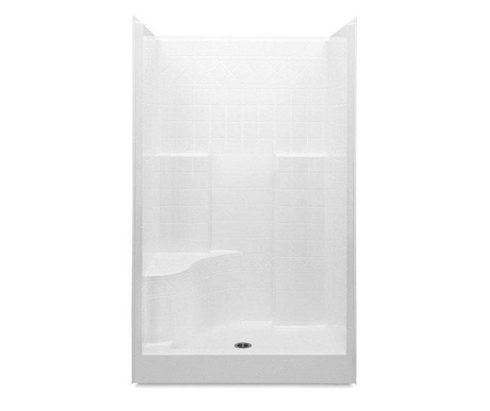 Aquatic White 37-1/4 x 48 x 77-1/4 in. Alcove Shower Unit 