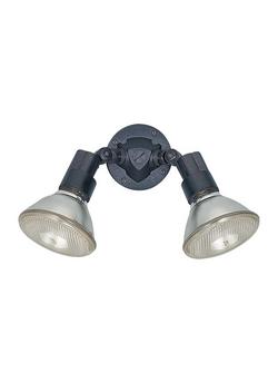 90 W 2 Light Incandescent Flood Light in Black