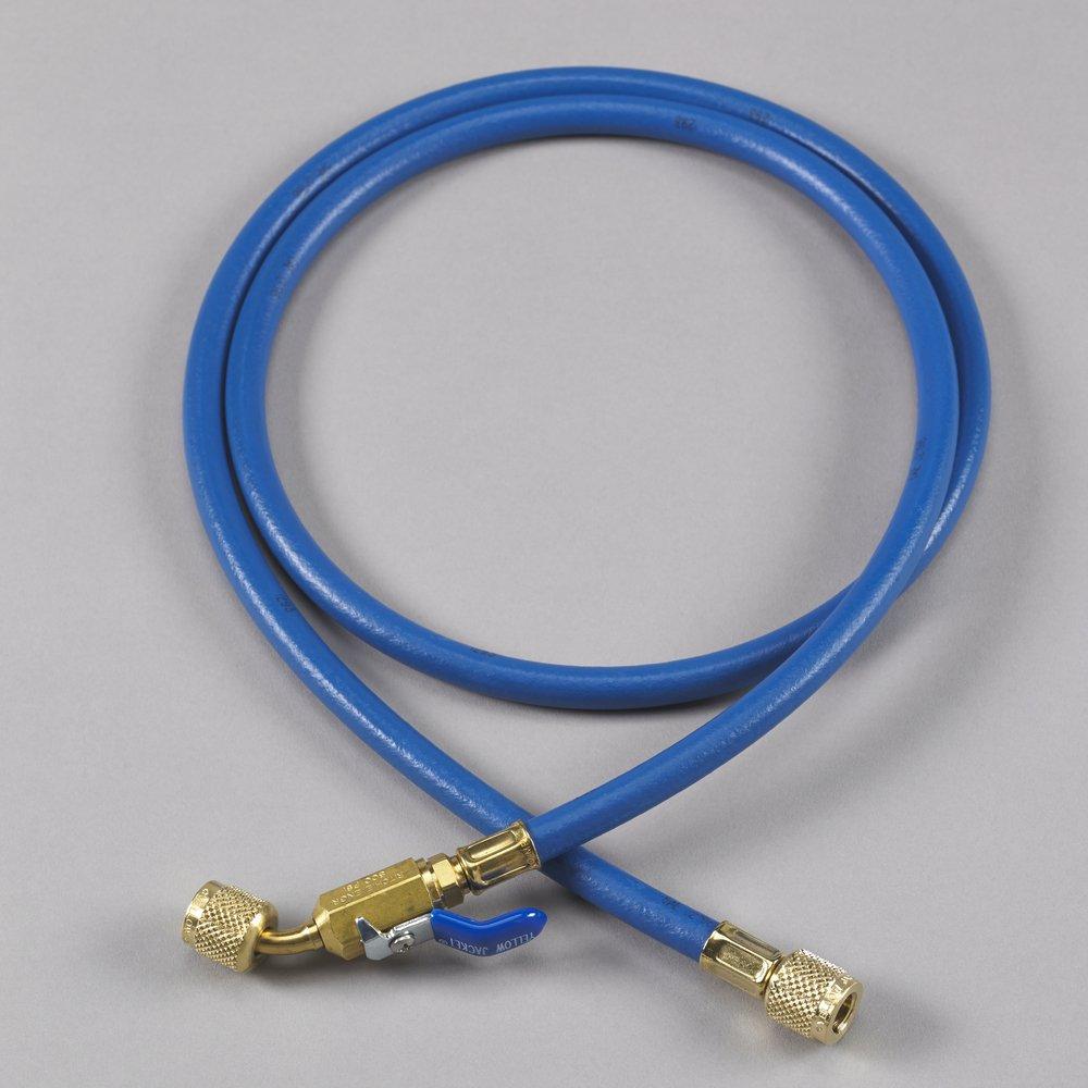 YELLOW JACKET&reg; Blue 60 in. Flexible Flowers Hose with Ball Valve End 