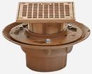 Jay R. Smith No Hub Cast Iron Nickel Bronze Floor Drain 