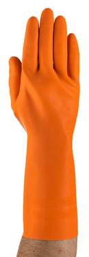 29 mil Chemical Resistant and Heavy Duty Reusable Gloves in Orange Size 10