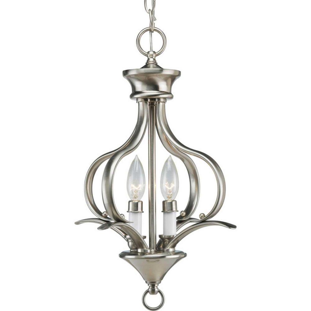 Progress Lighting Brushed Nickel 60W 2-Light Candelabra E-12 Light 